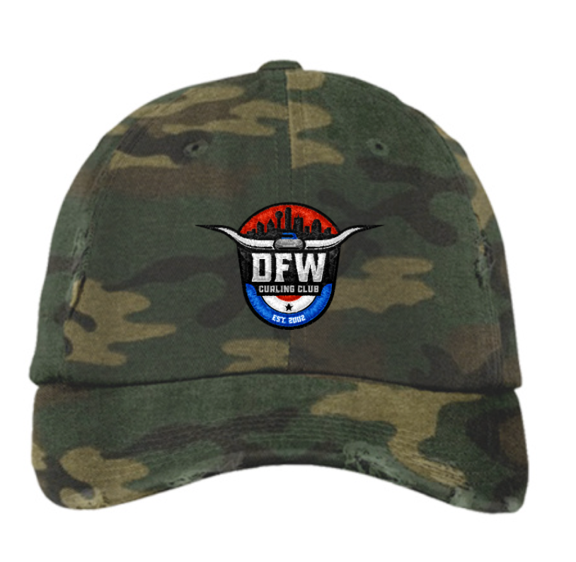 DFW Curling Club Logo Camo Hat