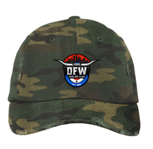 DFW Curling Club Logo Camo Hat