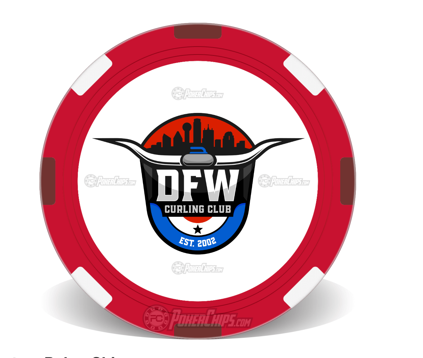 Steers & Beers/DFW Curling Club Logo Poker Chip Set of 5