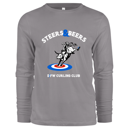 Steers & Beers Grey Long Sleeve Shirt