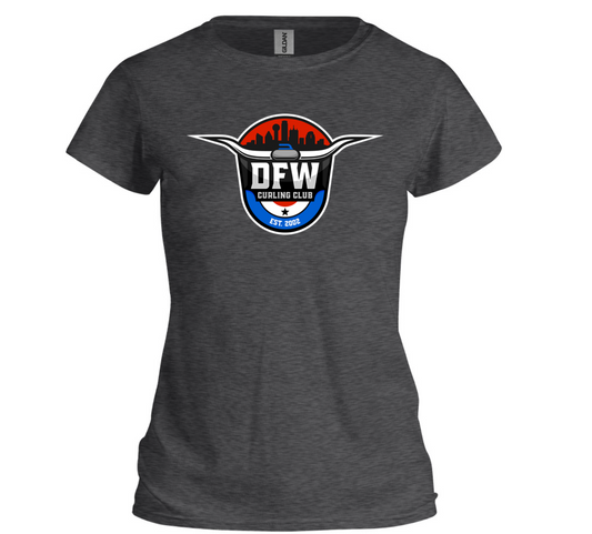 Women's Fitted D/FW Curling Club Logo T-Shirt